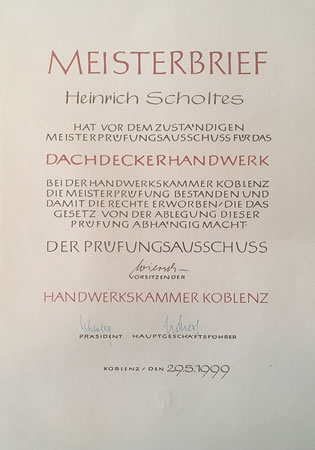 Meisterbrief 1999